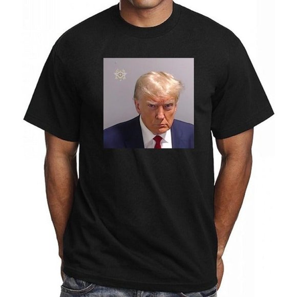 Shirts | New Donald Trump Fulton County Georgia Mugshot Black Tshirt ...